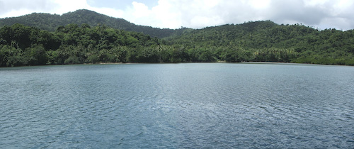wide view of mbuo bay rossel island